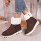Bottes de Neige Chaudes à Fermeture Éclair pour Femmes