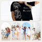 T-shirt décontracté à imprimé floral et jupe bustier pour femme