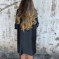 💙🖤Robe décontractée à revers en jean pour femme