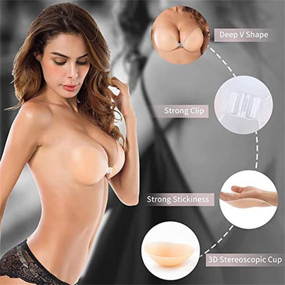Soutien-Gorge Adhésifs à Fronces Invisibles