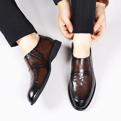 Chaussures Professionnelles Décontractées à Enfiler en Cuir PU pour Hommes