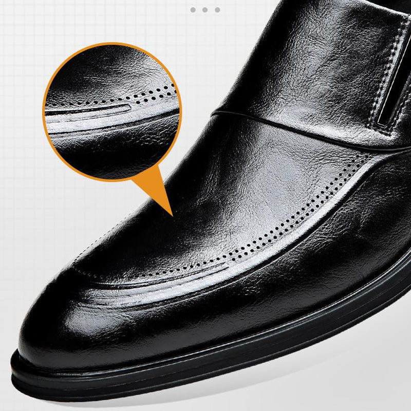 Chaussures Professionnelles Décontractées à Enfiler en Cuir PU pour Hommes