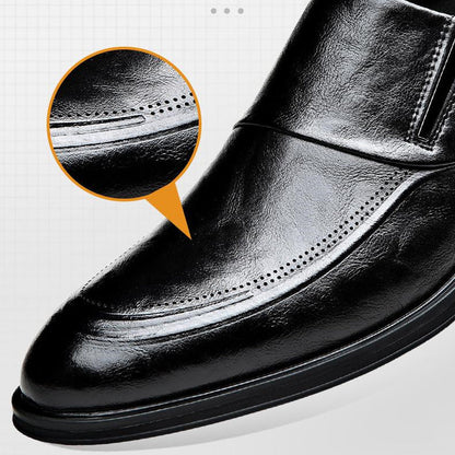 Chaussures Professionnelles Décontractées à Enfiler en Cuir PU pour Hommes