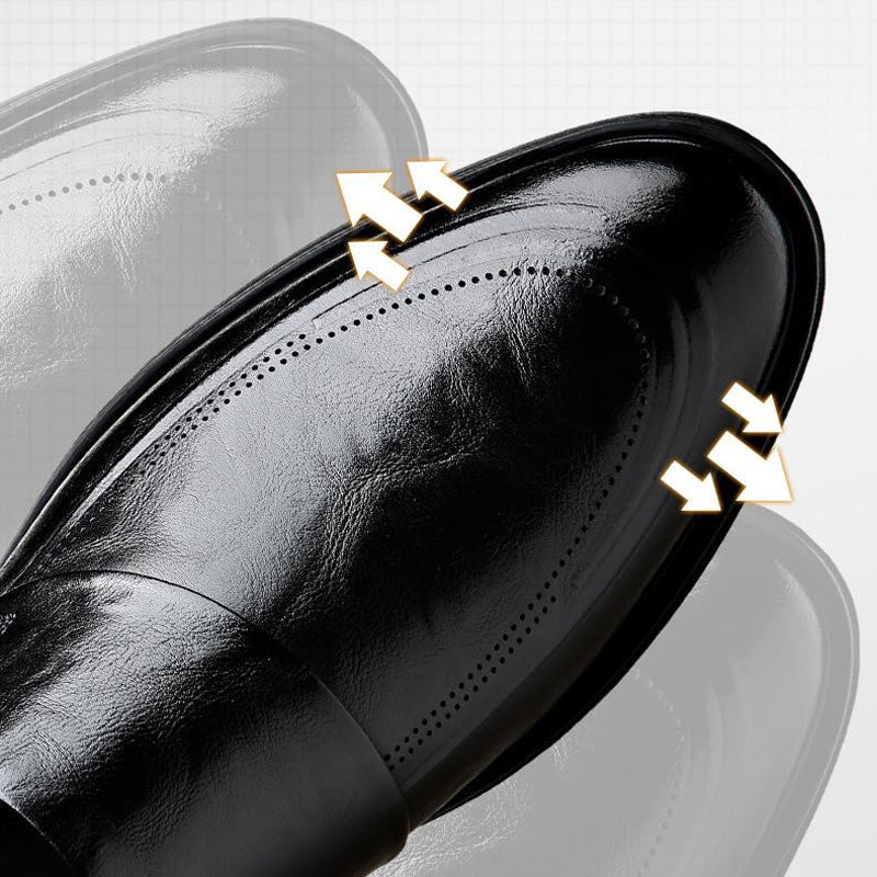 Chaussures Professionnelles Décontractées à Enfiler en Cuir PU pour Hommes