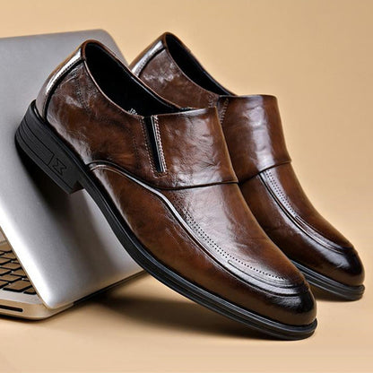 Chaussures Professionnelles Décontractées à Enfiler en Cuir PU pour Hommes