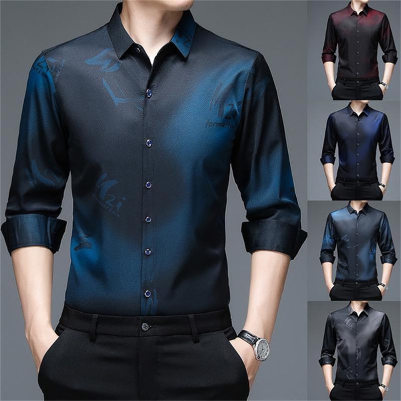 🔥50% de réduction🔥Vêtements pour hommes Automne Printemps Chemises boutonnées à manches longues