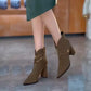 Bottes de Cheville à la Mode avec Fermeture Éclair pour Femmes