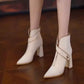 Bottes de Cheville à la Mode avec Fermeture Éclair pour Femmes