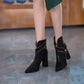 Bottes de Cheville à la Mode avec Fermeture Éclair pour Femmes