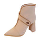 Bottes de Cheville à la Mode avec Fermeture Éclair pour Femmes