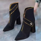 Bottes de Cheville à la Mode avec Fermeture Éclair pour Femmes