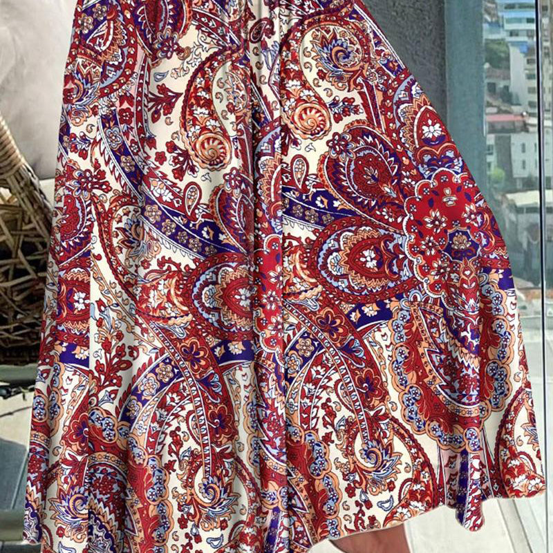 🔥Vente à chaud 49% de réduction🔥👚Jupe Décontractées à Taille Haute avec Imprimé Floral à la Mode pour Femmes