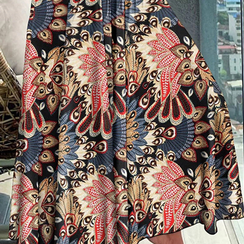 🔥Vente à chaud 49% de réduction🔥👚Jupe Décontractées à Taille Haute avec Imprimé Floral à la Mode pour Femmes