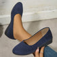 Chaussures élégantes et légères à talon compensé bas antidérapant