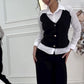 💕Ensemble chemise et pantalon en similicuir pour femme 💗Livraison gratuite💗
