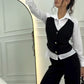 💕Ensemble chemise et pantalon en similicuir pour femme 💗Livraison gratuite💗