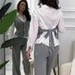 💕Ensemble chemise et pantalon en similicuir pour femme 💗Livraison gratuite💗