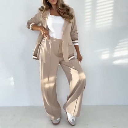 Ensemble 2 Pièces Décontracté Beige pour Femme
