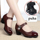 Chaussures orthopédiques en cuir à semelle souple et bouton diamant pour femmes【Confortable, antidérapant】