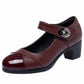 Chaussures orthopédiques en cuir à semelle souple et bouton diamant pour femmes【Confortable, antidérapant】