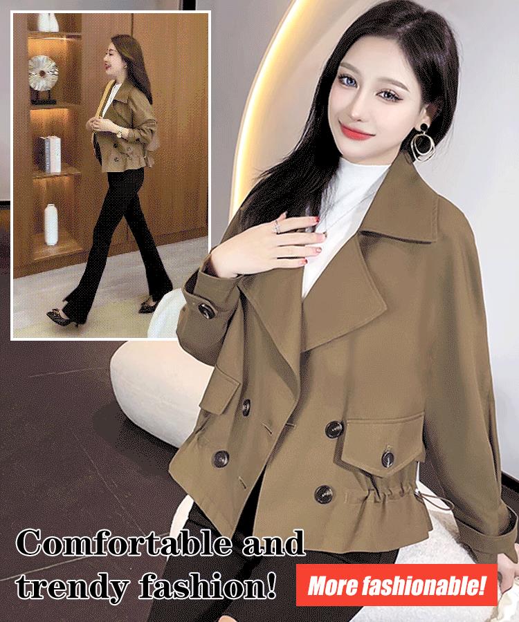 Trench-coat court de style coréen