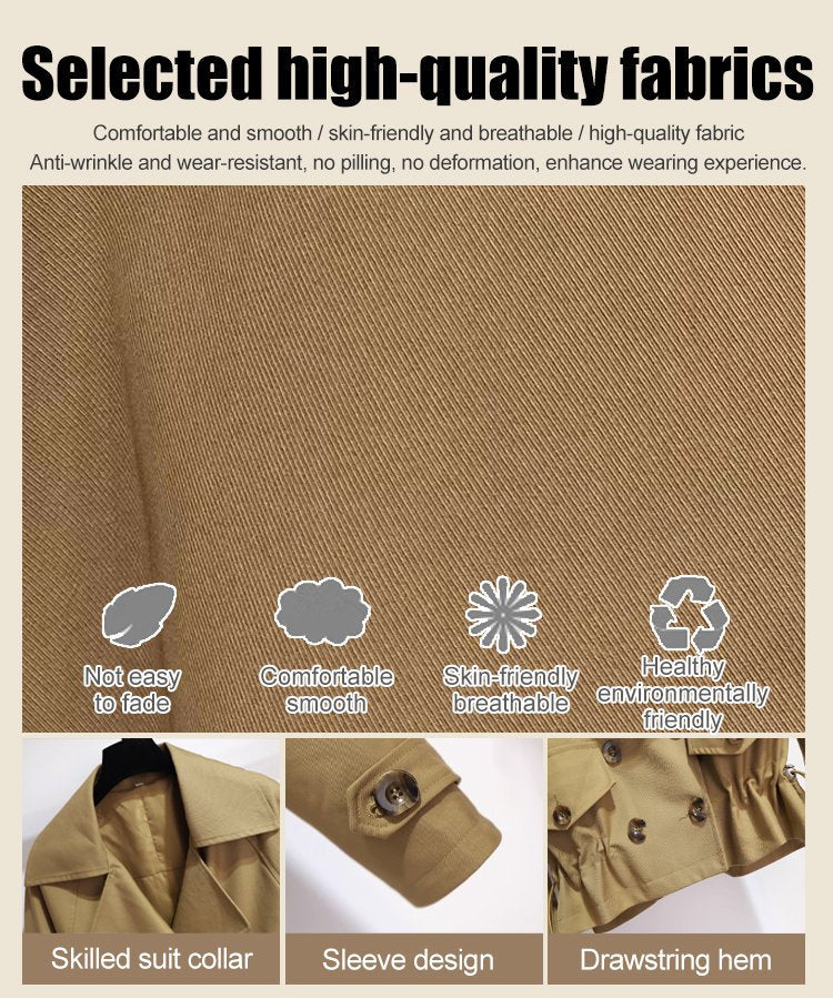 Trench-coat court de style coréen