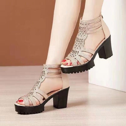 Spring Specials 🌸💐Sandales antidérapantes à talons hauts pour femmes