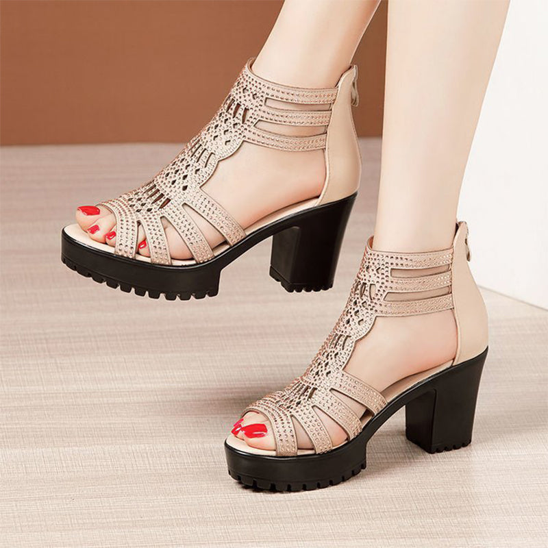 Spring Specials 🌸💐Sandales antidérapantes à talons hauts pour femmes