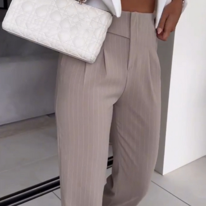 🔥Pantalon de costume à rayures polyvalent et décontracté pour femmes