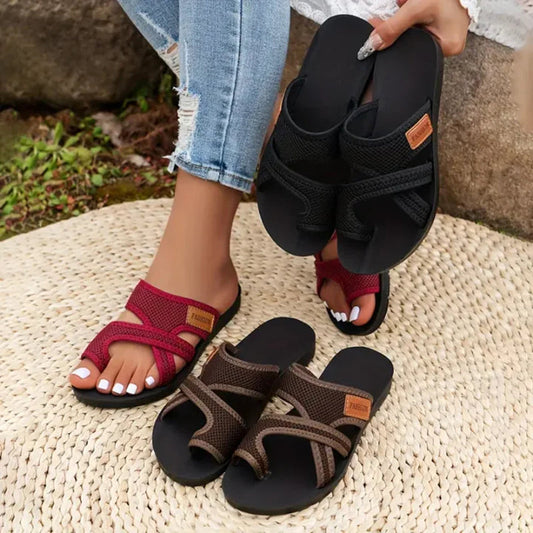 🔥💥VENTE CHAUDE 2025🔥💥  Sandales à glissière en maille confortables pour femmes 🔥💥