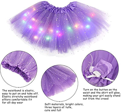 👗 50% DE RÉDUCTION ! ✨ Jupe Tutu LED Magique - Illumination Éclatante avec 8 Modes Lumineux, Parfaite pour Fêtes/Déguisements/Photos 💃🎉
