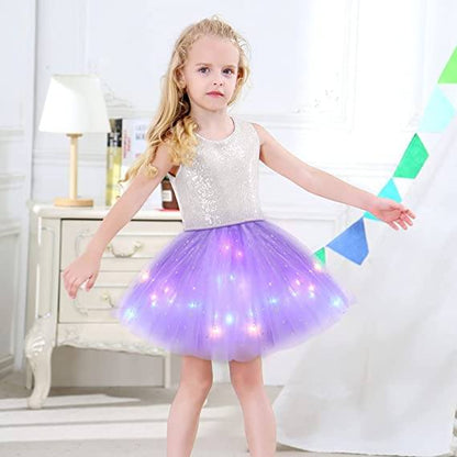 👗 50% DE RÉDUCTION ! ✨ Jupe Tutu LED Magique - Illumination Éclatante avec 8 Modes Lumineux, Parfaite pour Fêtes/Déguisements/Photos 💃🎉