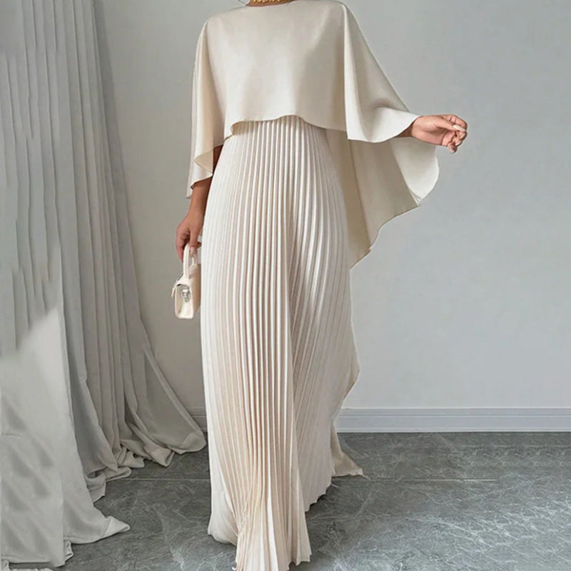 Robe Élégante Plissée Unique à Ourlet Irrégulier