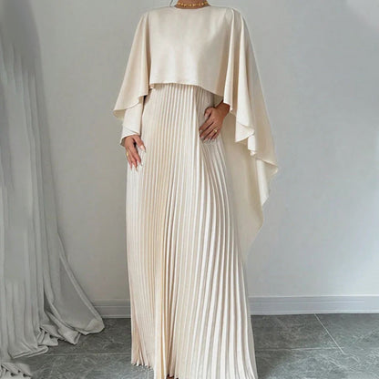 Robe Élégante Plissée Unique à Ourlet Irrégulier