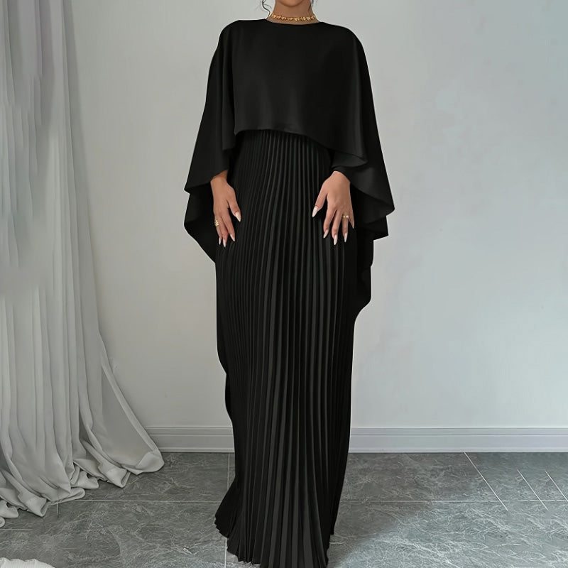 Robe Élégante Plissée Unique à Ourlet Irrégulier
