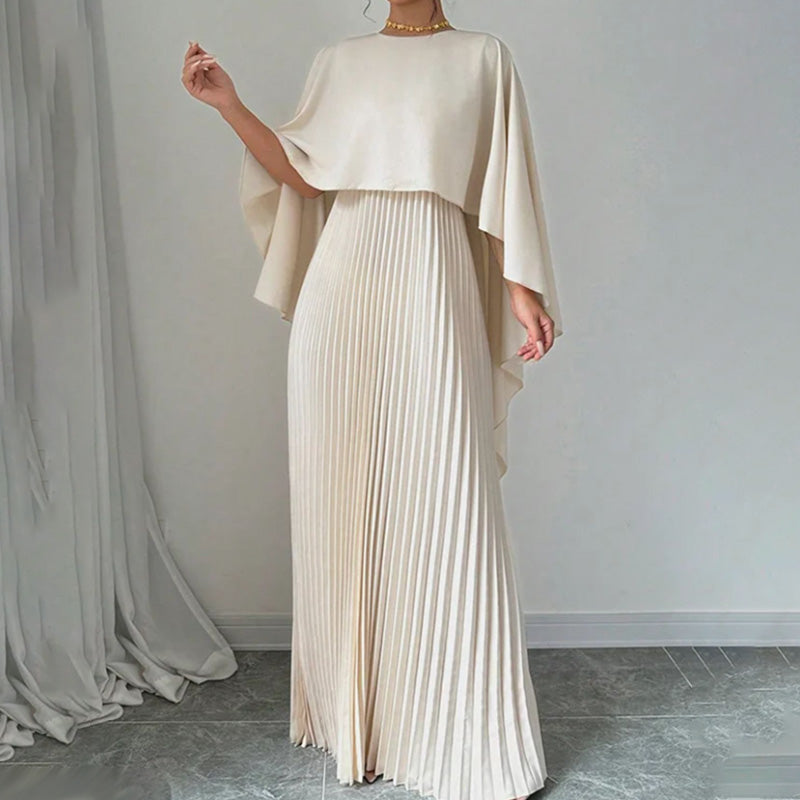Robe Élégante Plissée Unique à Ourlet Irrégulier