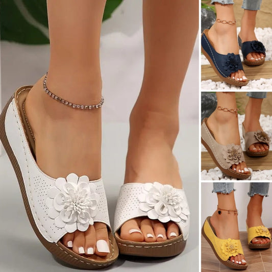 🔥Nouvelle vente à moitié prix🔥🌸Sandales à enfiler Comfort Flower pour femmes