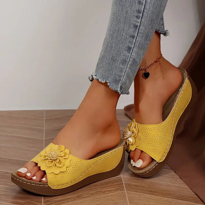 🔥Nouvelle vente à moitié prix🔥🌸Sandales à enfiler Comfort Flower pour femmes