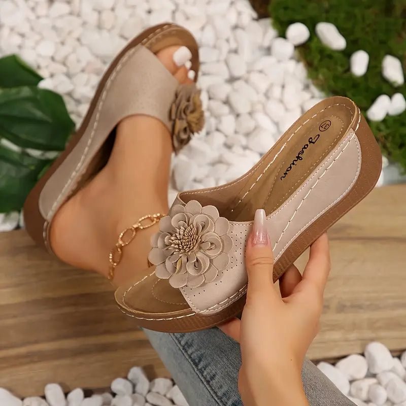 🔥Nouvelle vente à moitié prix🔥🌸Sandales à enfiler Comfort Flower pour femmes