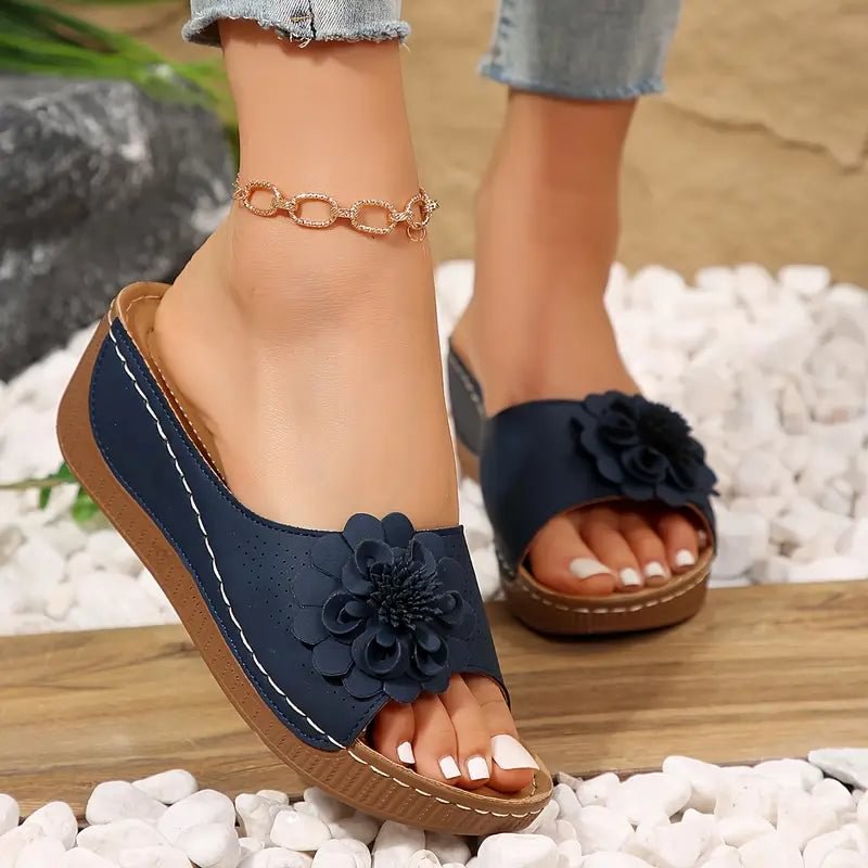 🔥Nouvelle vente à moitié prix🔥🌸Sandales à enfiler Comfort Flower pour femmes