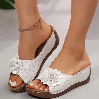 🔥Nouvelle vente à moitié prix🔥🌸Sandales à enfiler Comfort Flower pour femmes