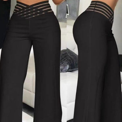 🍃Pantalon décontracté à taille haute et jambes larges pour femme