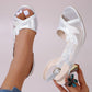 Talons aiguilles en maille et strass pour femmes