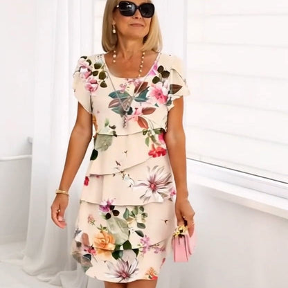 ✨️Nouveau produit✨️Robe en cascade à imprimé floral multi-végétal
