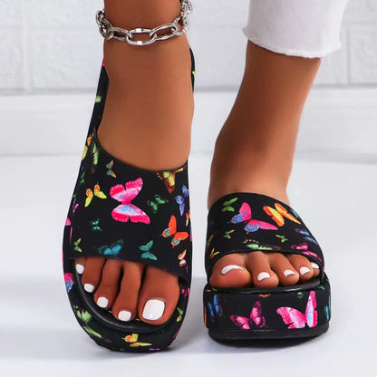 Mocassins à plateforme antidérapants et absorbant la transpiration