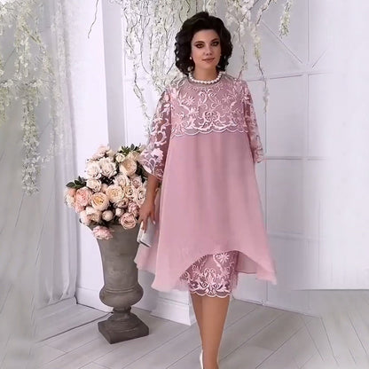 ⏳Réduction limitée de 50%🎁Robe en tulle doux et en dentelle superposée
