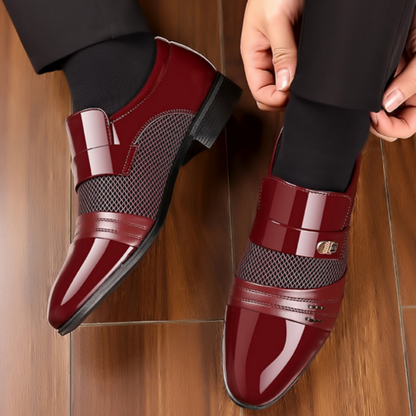 👞Chaussures formelles classiques en cuir véritable PU résistant au glissement pour hommes🔥 (53% de réduction)