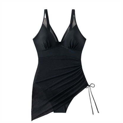 🏝️ Dernière vente 49% OFF🍧Le maillot de bain amincissant en mesh transparent avec wraps de sarong