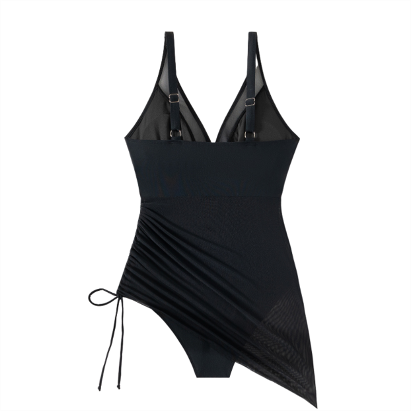 🏝️ Dernière vente 49% OFF🍧Le maillot de bain amincissant en mesh transparent avec wraps de sarong