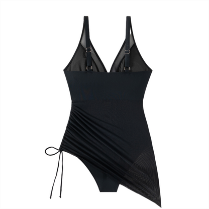 🏝️ Dernière vente 49% OFF🍧Le maillot de bain amincissant en mesh transparent avec wraps de sarong